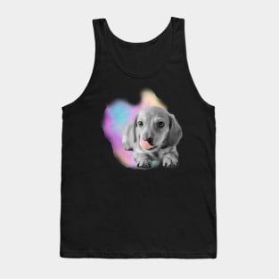 Dachshund Puppy Watercolor Tank Top